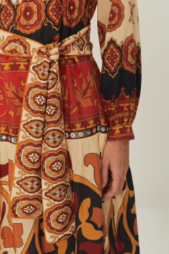 FARM Rio Cream Ainika Tiles Midi Dress Discount