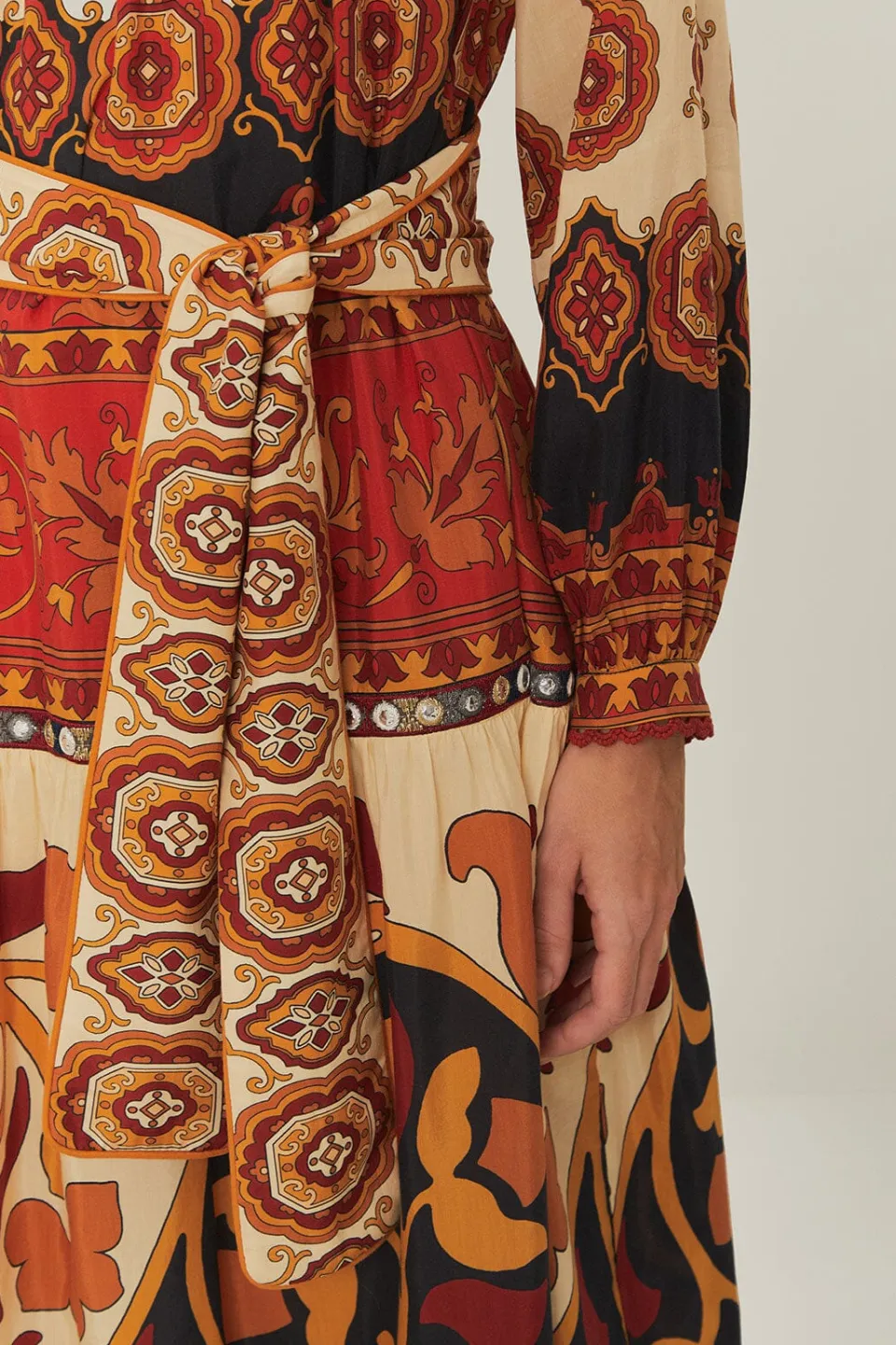 FARM Rio Cream Ainika Tiles Midi Dress Discount