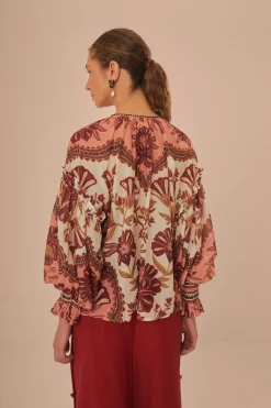 FARM Rio Cream Riad Blouse Hot