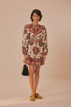 FARM Rio Cream Riad Mini Dress Hot