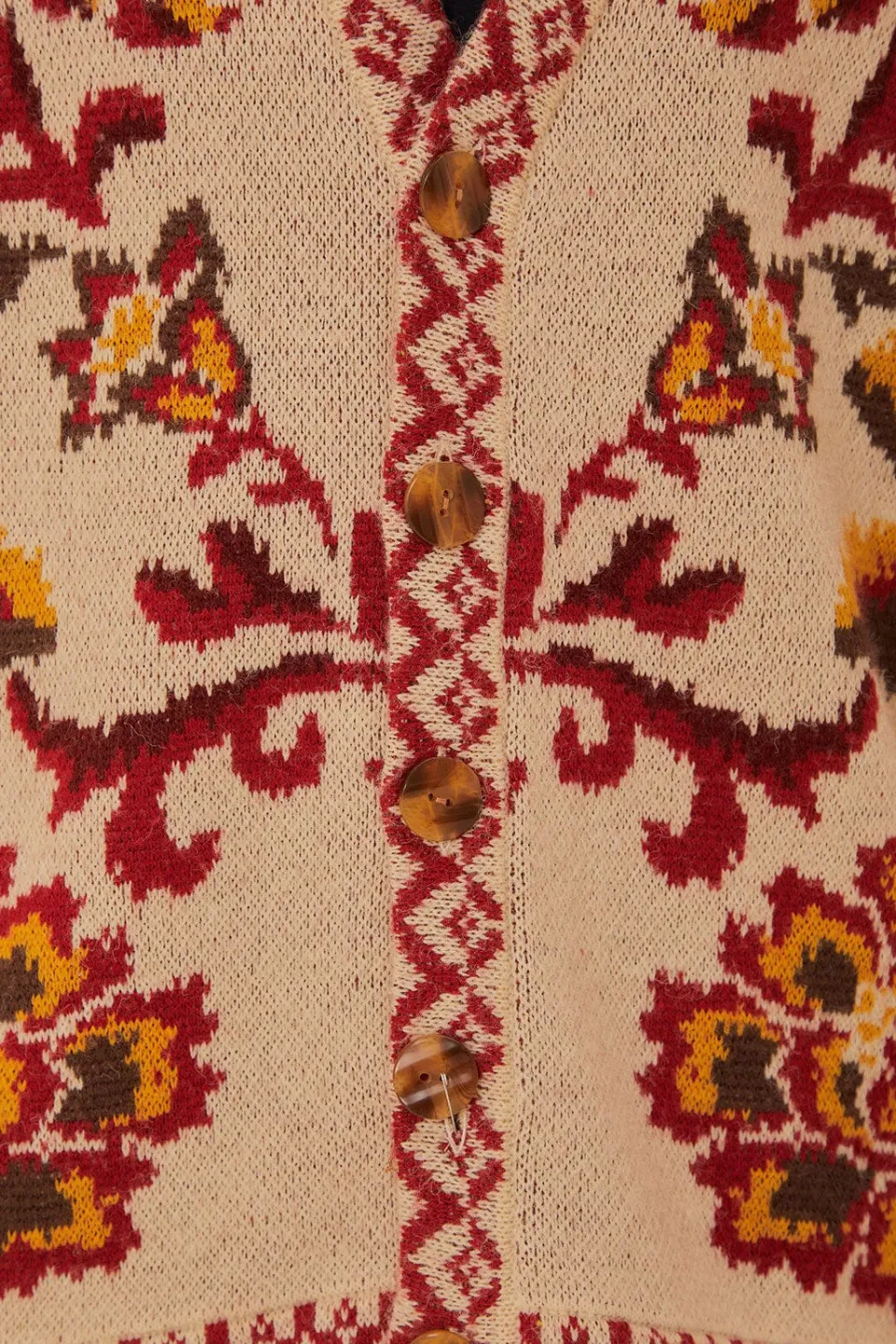 FARM Rio Cream Toucans Scarf Knit Cardigan Online