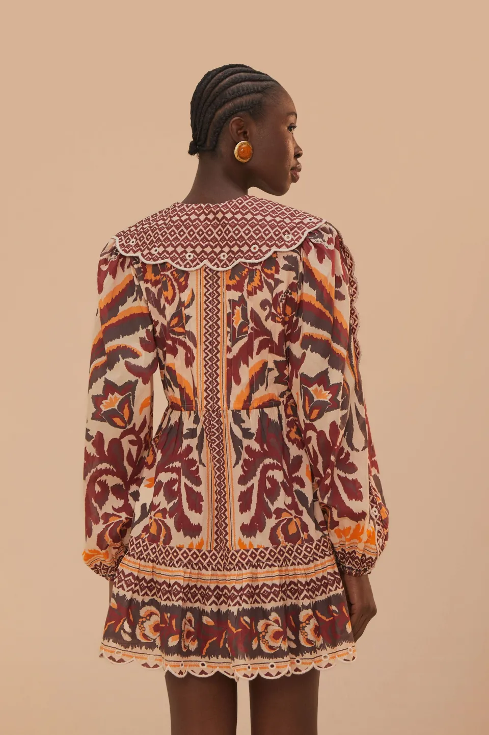 FARM Rio Cream Toucans Scarf Mini Dress