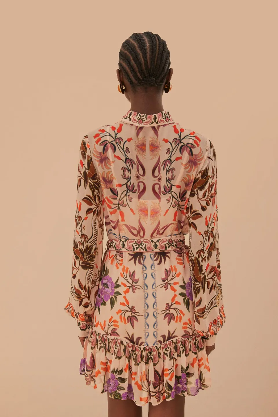 FARM Rio Cream Winter Garden Mini Dress Clearance