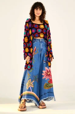 FARM Rio Crochet Cardigan | Flowers Pattern Sale