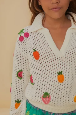 FARM Rio Crochet Fruit Kids Sweater Hot
