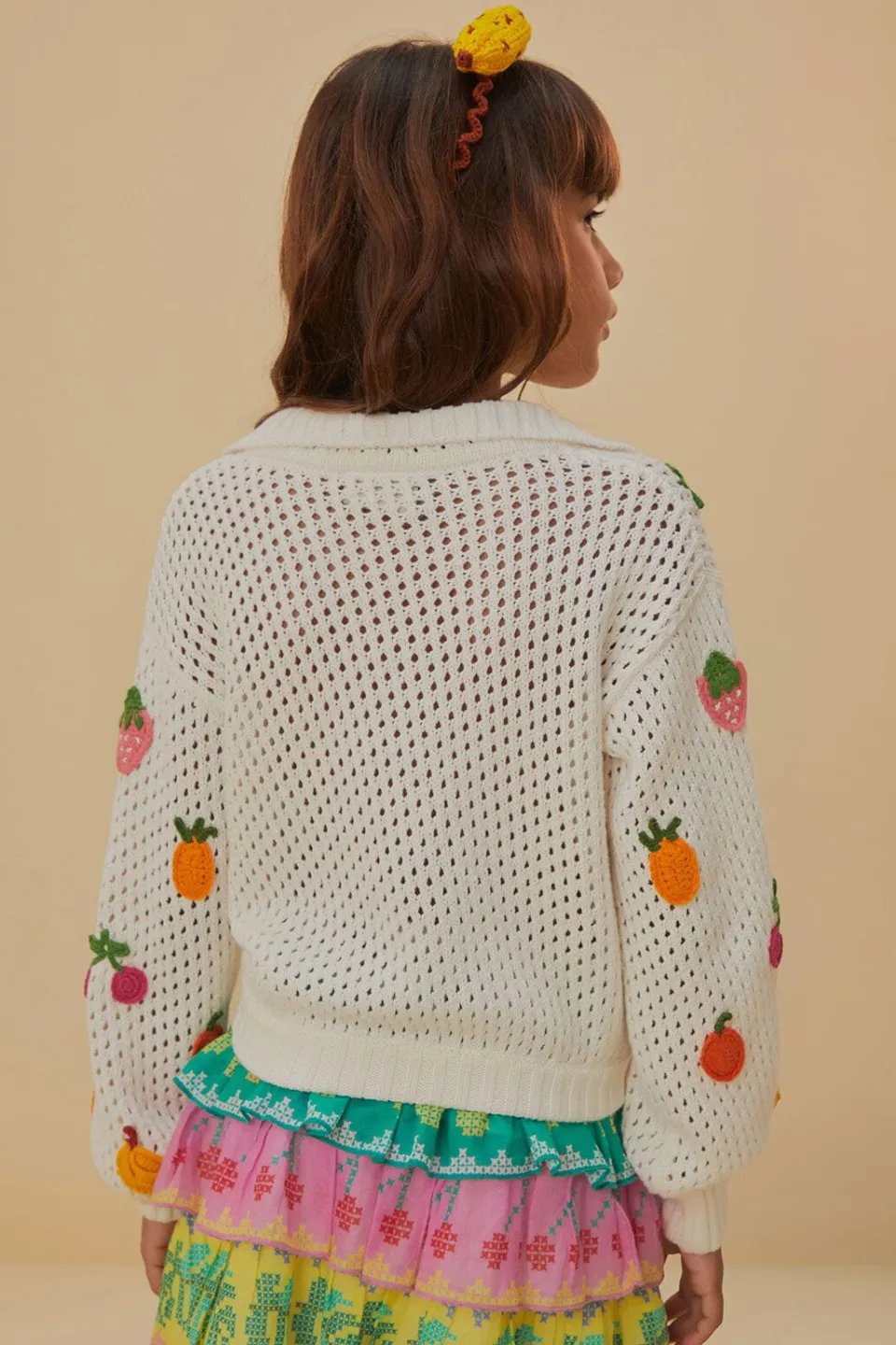 FARM Rio Crochet Fruit Kids Sweater Hot