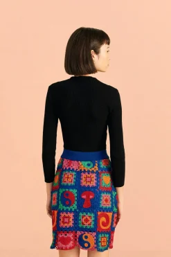 FARM Rio Crochet Icons Sweater Skirt Discount
