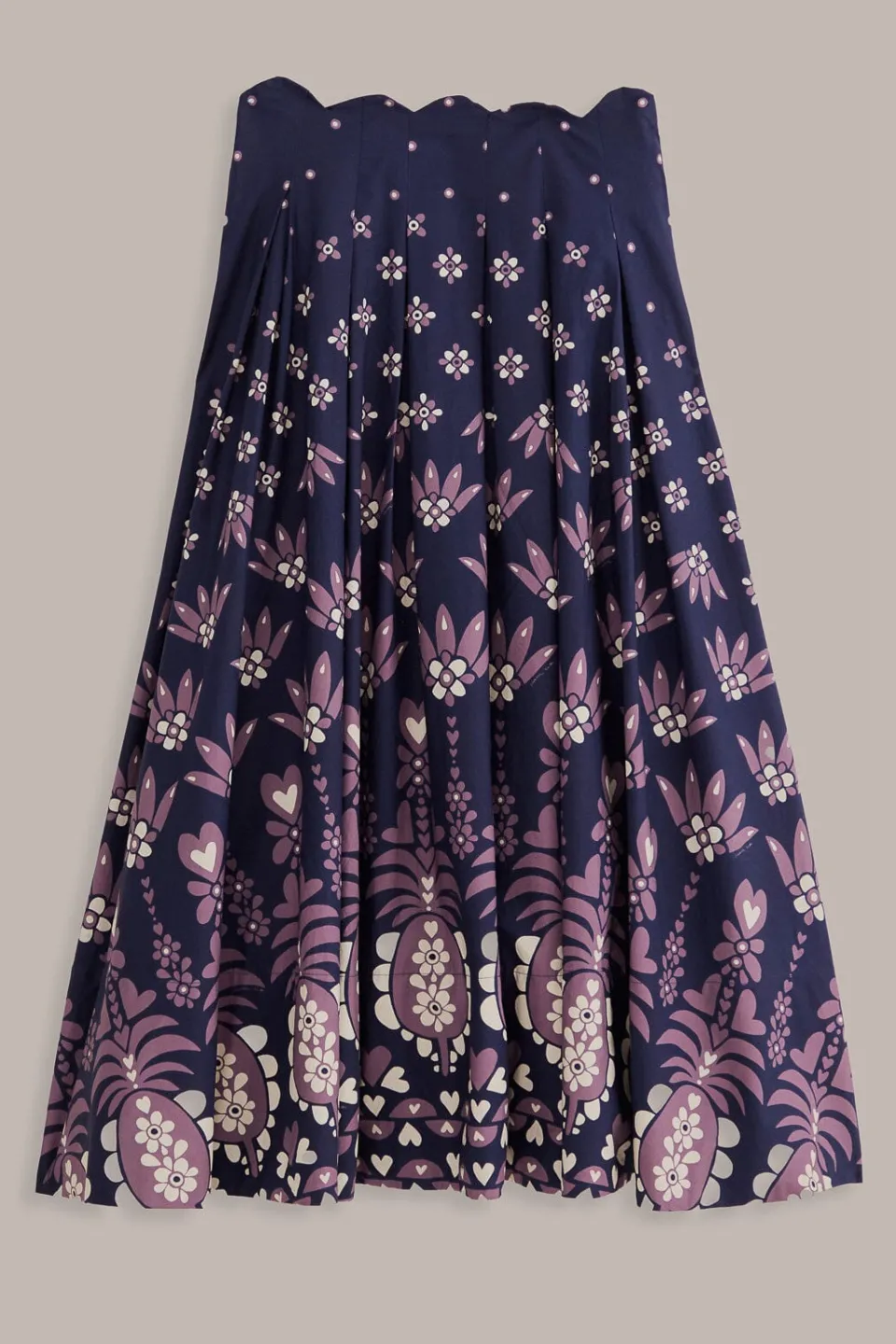 FARM Rio Dark Blue Ainika Martina Midi Skirt Online