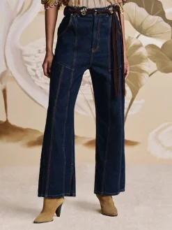 FARM Rio Dark Denim High Waist Snips Pants Online