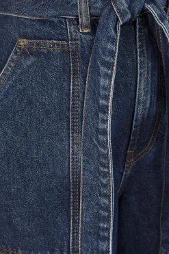 FARM Rio Dark Wash Wide Leg Denim Pants Hot