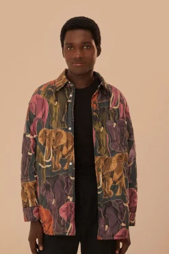 FARM Rio Elephants Reversible Puffer Shirt Discount
