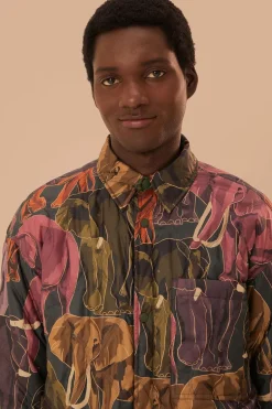 FARM Rio Elephants Reversible Puffer Shirt Discount