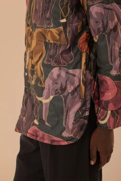 FARM Rio Elephants Reversible Puffer Shirt Discount