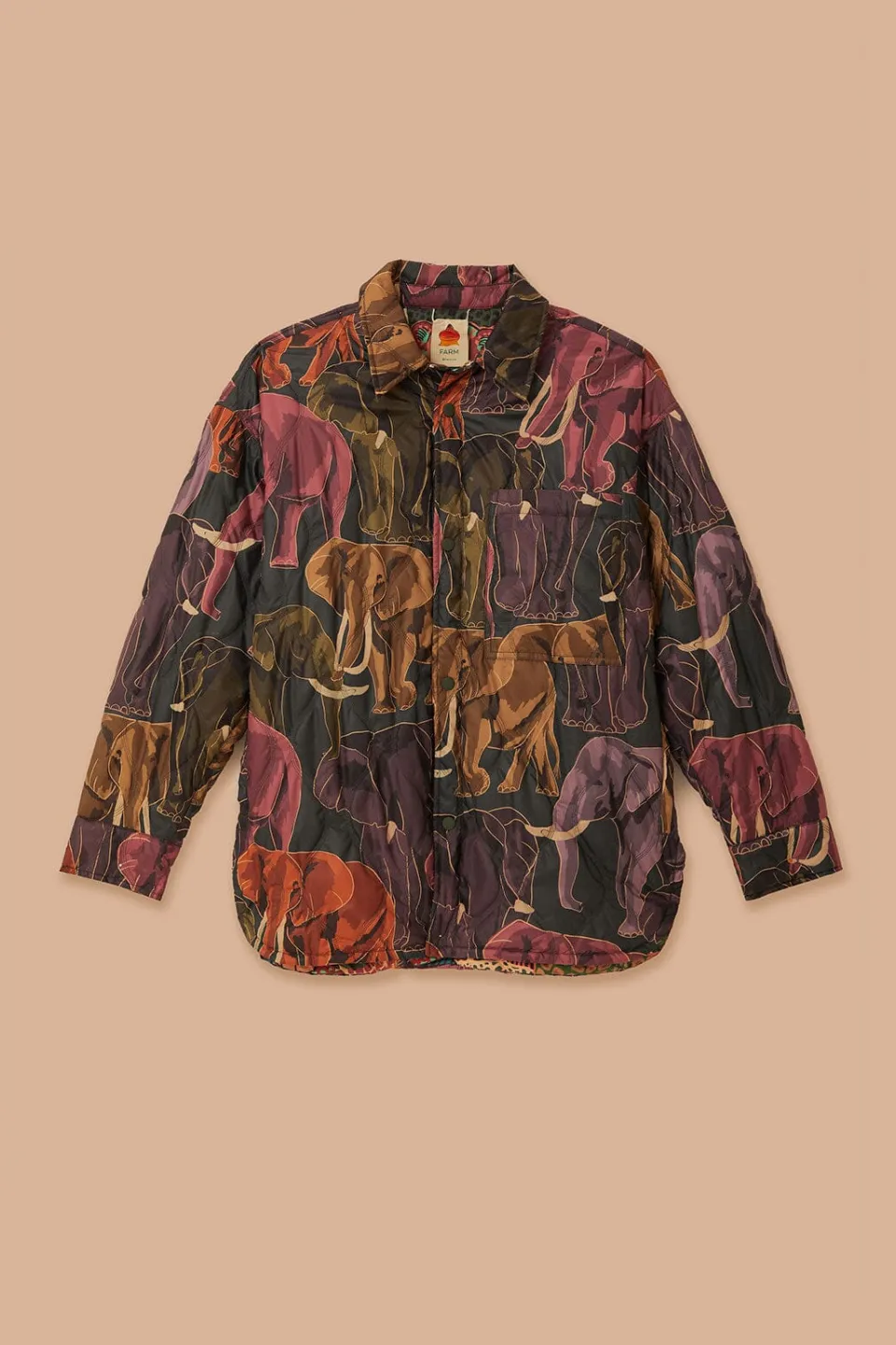 FARM Rio Elephants Reversible Puffer Shirt Discount