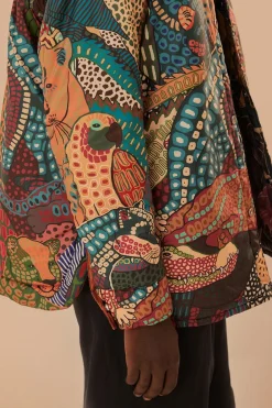FARM Rio Elephants Reversible Puffer Shirt Discount