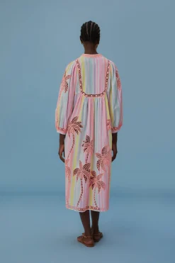 FARM Rio Embroidered Coconut Richelieu Cover-Up New