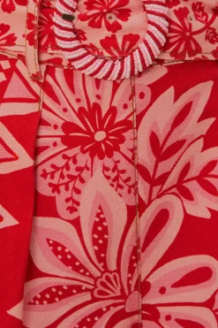 FARM Rio Flora Tapestry Red Shorts Hot