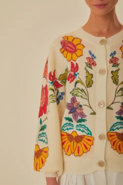 FARM Rio Floral Insects Knit Cardigan Hot