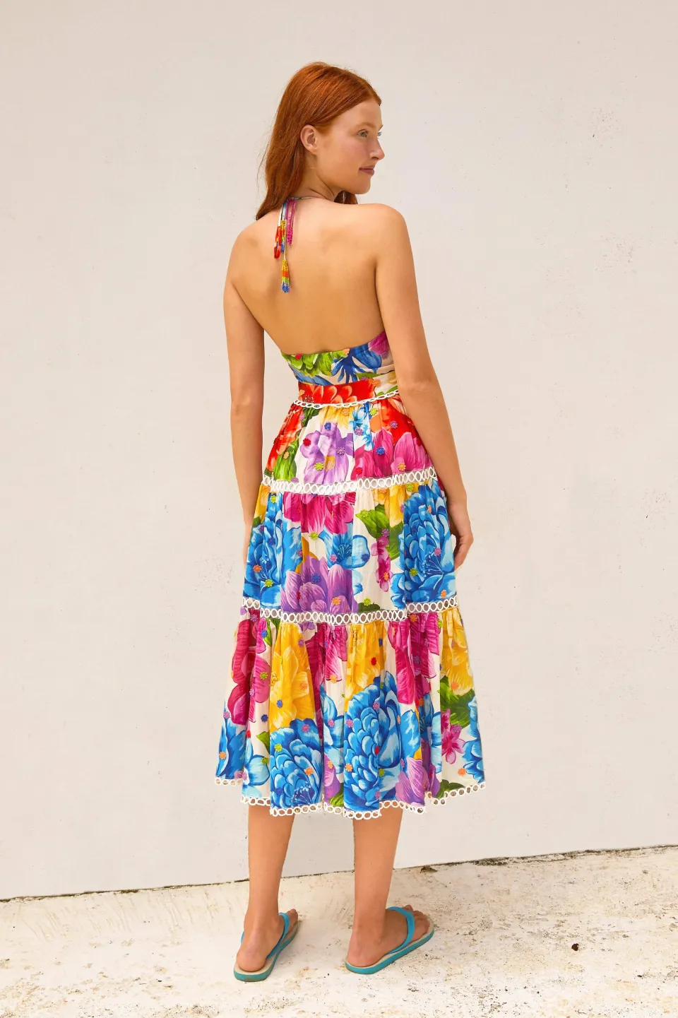 FARM Rio FLOWER MIDI DRESS | Rainbow Chita Print Online