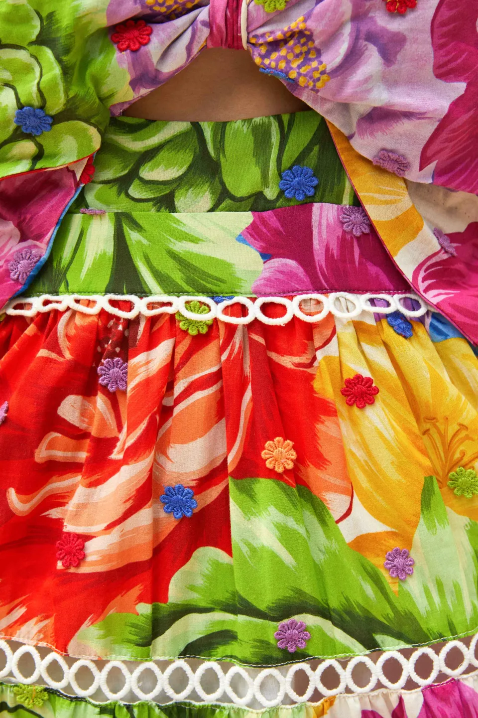 FARM Rio FLOWER MIDI DRESS | Rainbow Chita Print Online