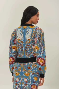 FARM Rio Flowing Beauty Knit Blouse Hot
