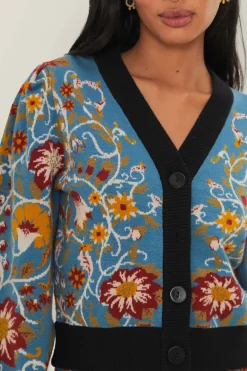FARM Rio Flowing Beauty Knit Blouse Hot