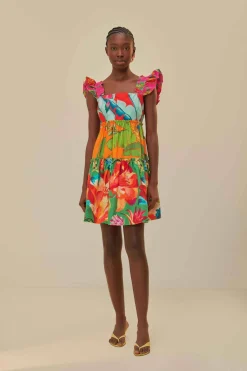 FARM Rio Foliage Mix Mini Dress