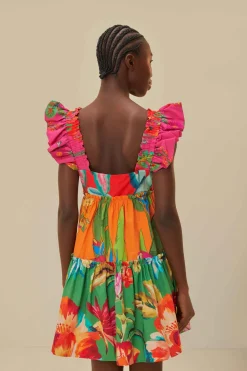 FARM Rio Foliage Mix Mini Dress