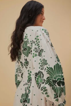 FARM Rio Forest Soul Off-White Maxi Dress New
