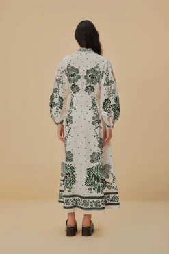 FARM Rio Forest Soul Off-White Maxi Dress New