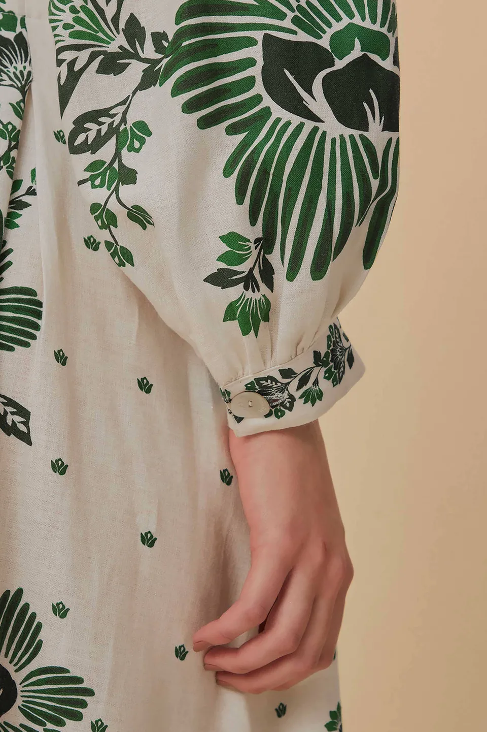 FARM Rio Forest Soul Off-White Maxi Dress New
