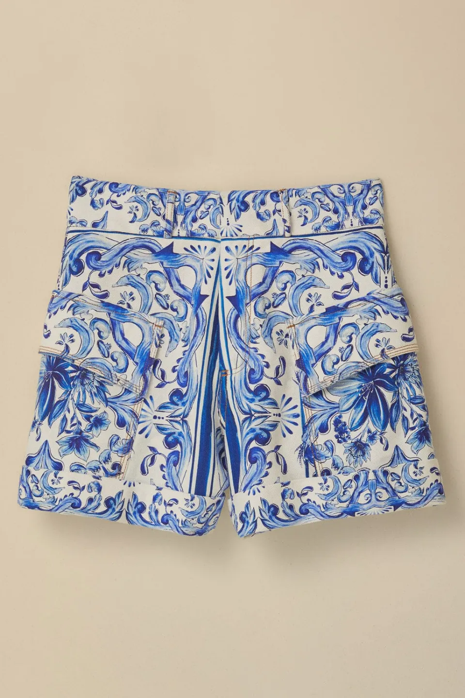 FARM Rio Garden Tiles Plaid Shorts