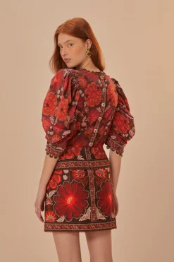 FARM Rio Gigi Tapestry Skirt Hot