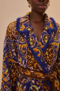 FARM Rio Glam Tapestry Knit Blazer Discount