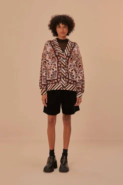 FARM Rio Glam Tapestry Knit Cardigan Best
