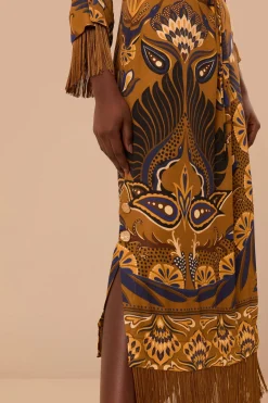 FARM Rio Gold Heart Forest LENZING™ ECOVERO™ Viscose Maxi Dress Clearance