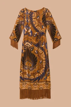 FARM Rio Gold Heart Forest LENZING™ ECOVERO™ Viscose Maxi Dress Clearance