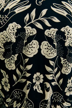 FARM Rio Graphic Floral Black Maxi Dress New