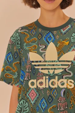 FARM Rio Green Adidas T-Shirt New