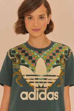 FARM Rio Green Adidas T-Shirt Dress Online