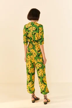 FARM Rio Green Bossa Banana Jumpsuit Sale