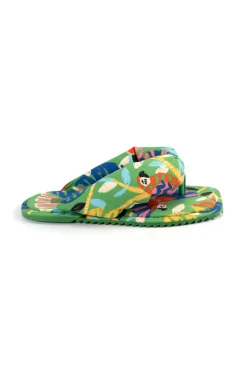 FARM Rio Green Forest Birds Puffy Flat Sandal Online