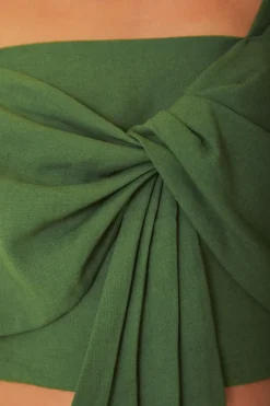 FARM Rio Green Front Bow Top Discount