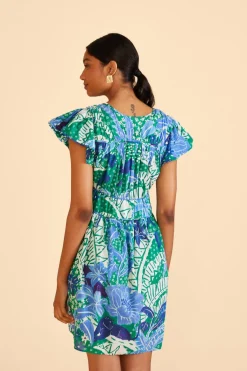 FARM Rio Green Jungle Panther Mini Dress Hot