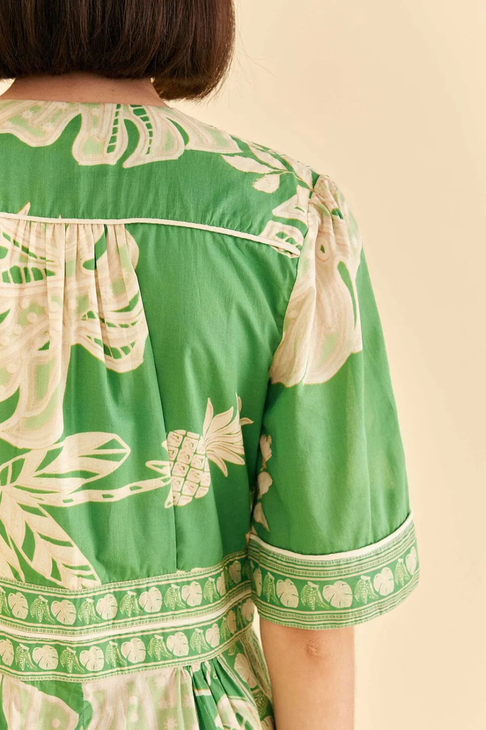 FARM Rio Green Lace Monsteras Jumpsuit Best