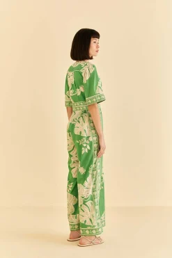 FARM Rio Green Lace Monsteras Jumpsuit Best