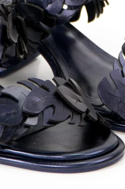 FARM Rio Green Monstera Mid Heel Sandal Clearance