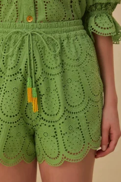 FARM Rio Green Pineapple Eyelet Shorts Best