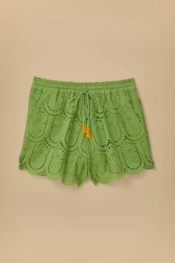 FARM Rio Green Pineapple Eyelet Shorts Best