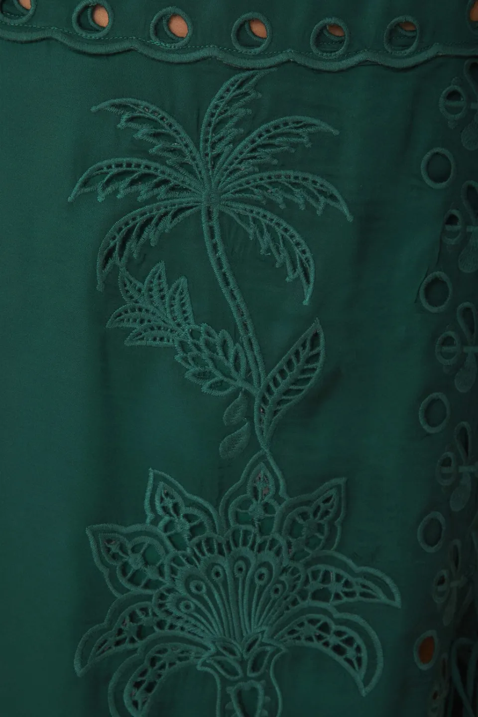 FARM Rio Green Richelieu Midi Skirt Hot